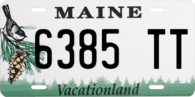 ME license plate 6385TT