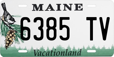 ME license plate 6385TV