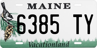 ME license plate 6385TY