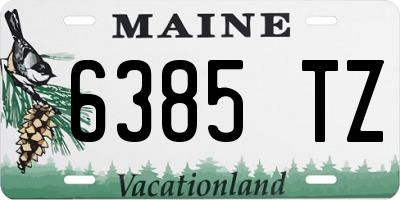 ME license plate 6385TZ