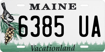 ME license plate 6385UA