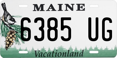 ME license plate 6385UG