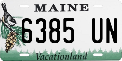 ME license plate 6385UN