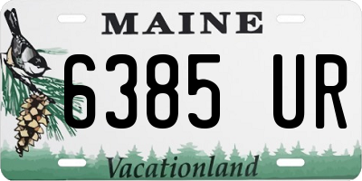 ME license plate 6385UR