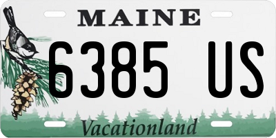 ME license plate 6385US