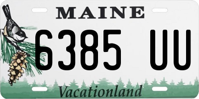 ME license plate 6385UU