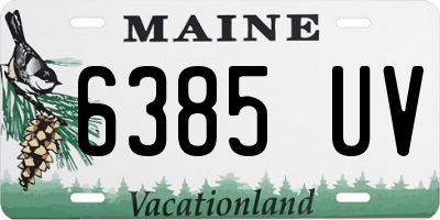 ME license plate 6385UV