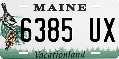 ME license plate 6385UX