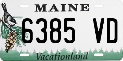 ME license plate 6385VD