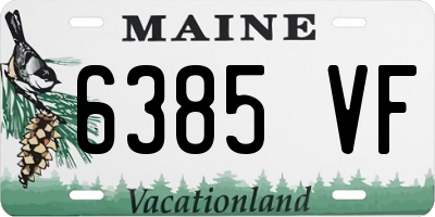 ME license plate 6385VF