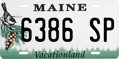 ME license plate 6386SP