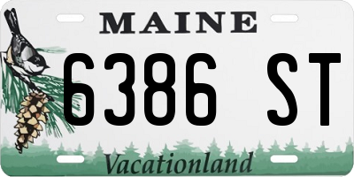 ME license plate 6386ST