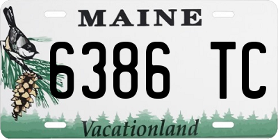 ME license plate 6386TC