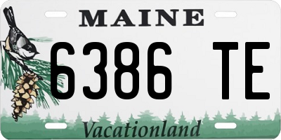 ME license plate 6386TE