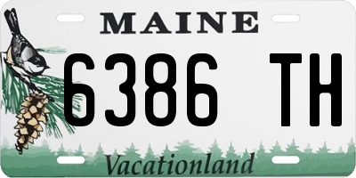 ME license plate 6386TH