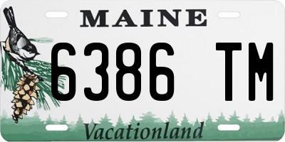 ME license plate 6386TM