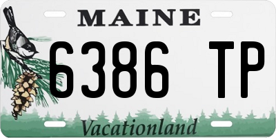 ME license plate 6386TP