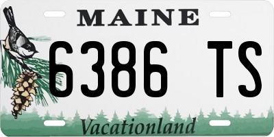 ME license plate 6386TS