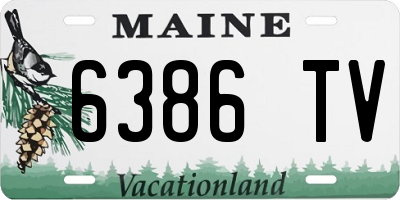 ME license plate 6386TV