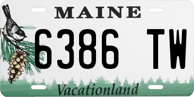 ME license plate 6386TW
