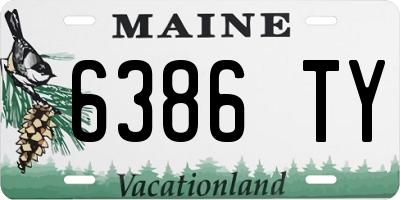 ME license plate 6386TY