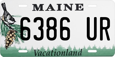 ME license plate 6386UR