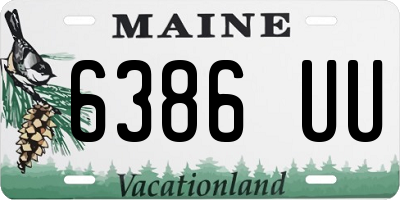 ME license plate 6386UU