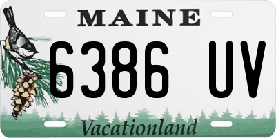 ME license plate 6386UV