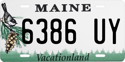 ME license plate 6386UY