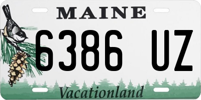 ME license plate 6386UZ