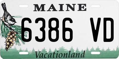 ME license plate 6386VD