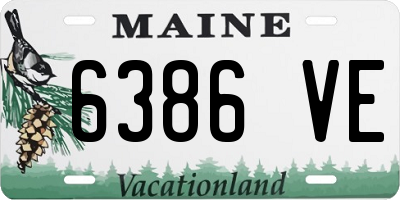 ME license plate 6386VE