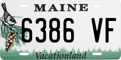 ME license plate 6386VF