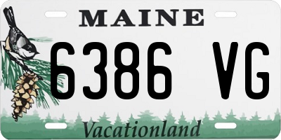 ME license plate 6386VG