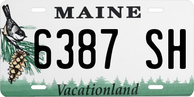 ME license plate 6387SH