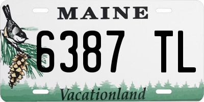 ME license plate 6387TL