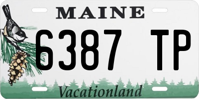 ME license plate 6387TP
