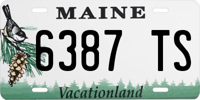 ME license plate 6387TS