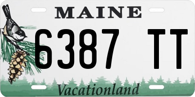 ME license plate 6387TT