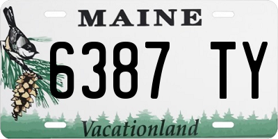 ME license plate 6387TY