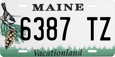 ME license plate 6387TZ