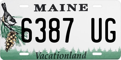 ME license plate 6387UG