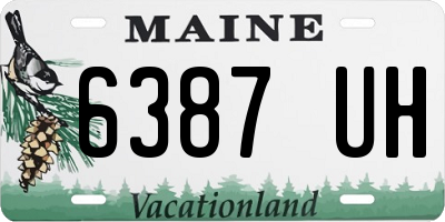 ME license plate 6387UH