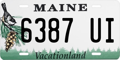 ME license plate 6387UI