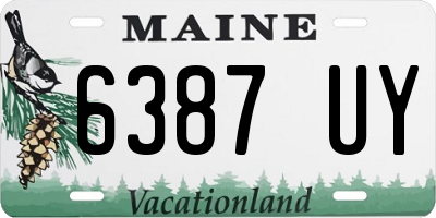 ME license plate 6387UY