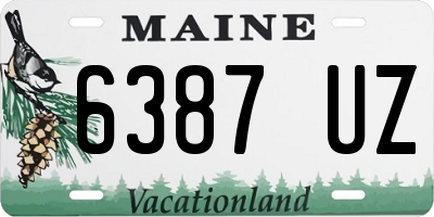 ME license plate 6387UZ