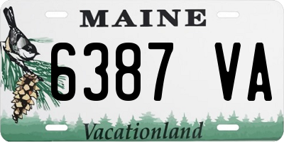 ME license plate 6387VA