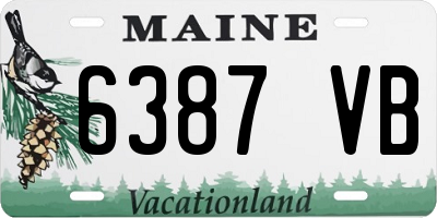 ME license plate 6387VB