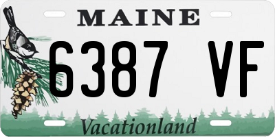 ME license plate 6387VF