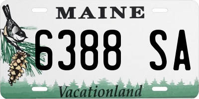 ME license plate 6388SA